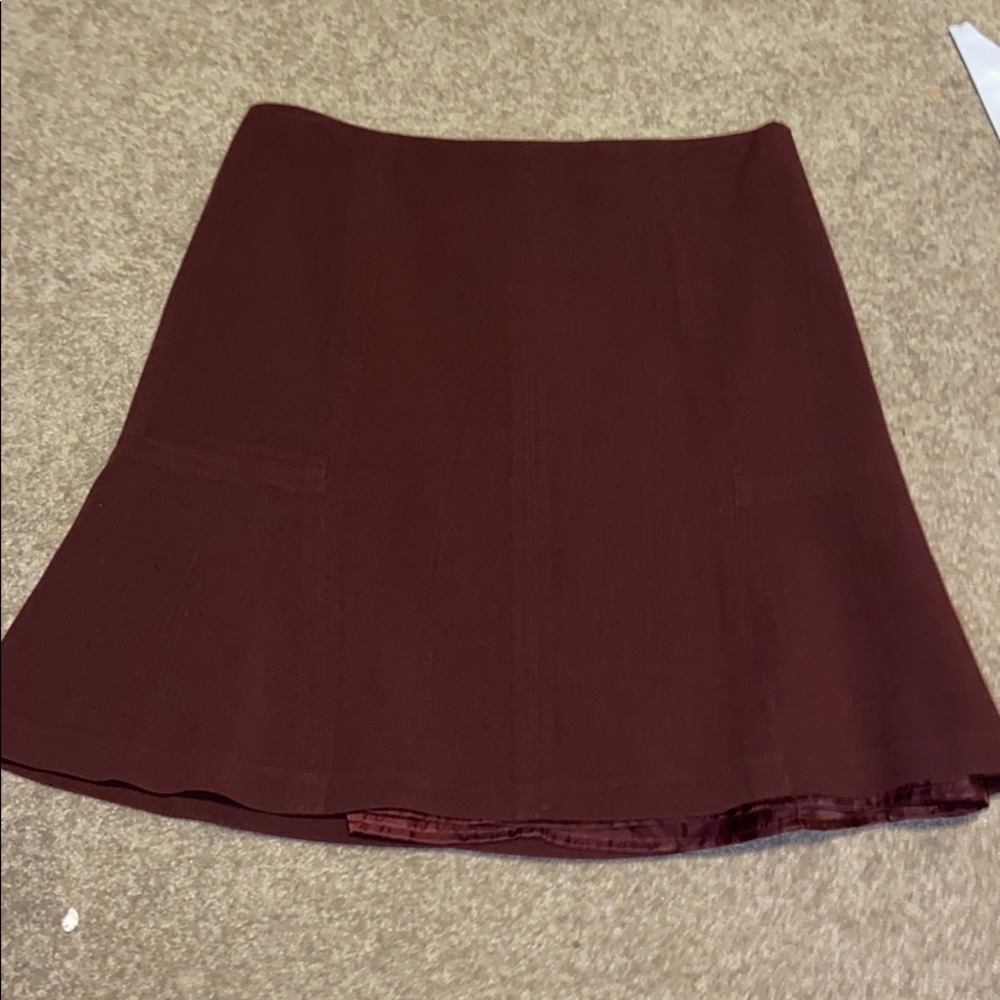 Tommy maroon peplum pencil skirt